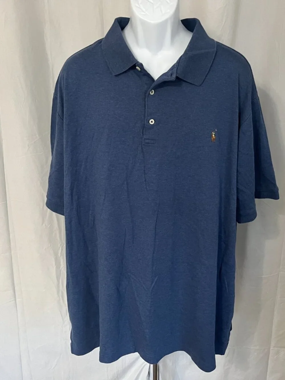 ⛳ Polo Ralph Lauren Men's 2-Pack Blue Golf Polo Shirts 3XLT 3XL Tall EUC 🐎